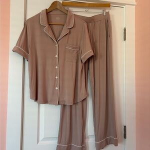 Cozy Earth Bamboo Short-Sleeve Pajama Set in Blush